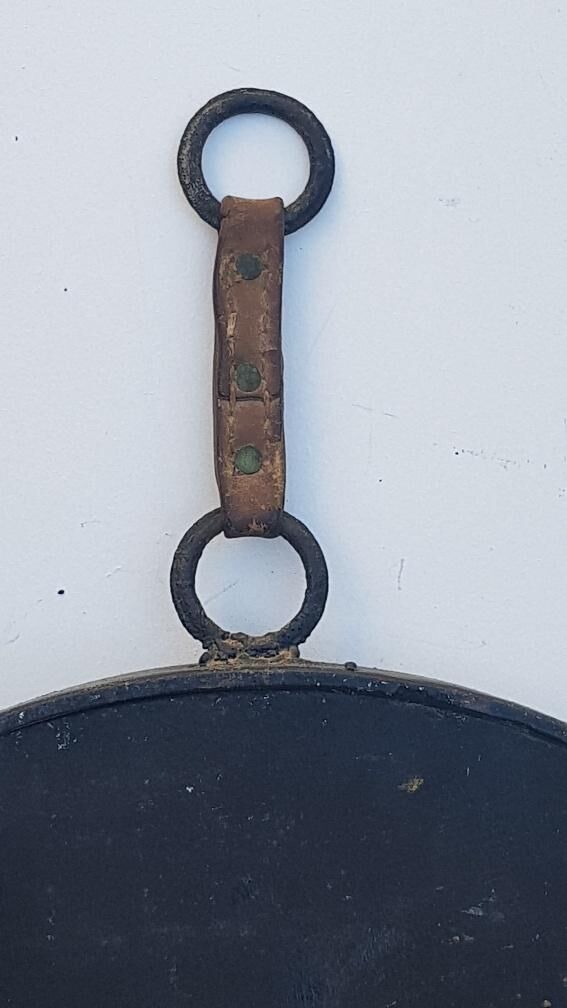 Round mirror wrought iron years 50 brutalist 50x50cm