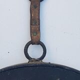 Round mirror wrought iron years 50 brutalist 50x50cm