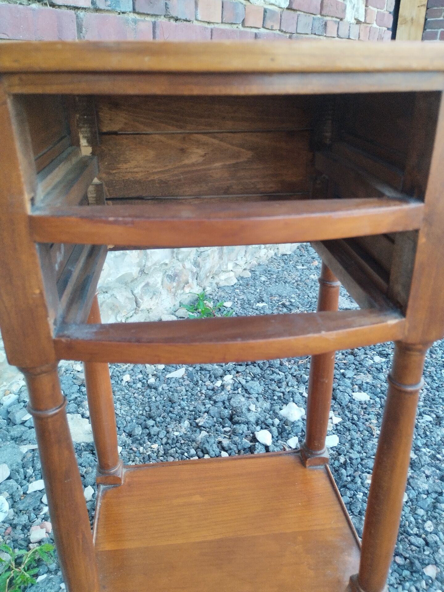 Antique bedside table in Louis XVI style