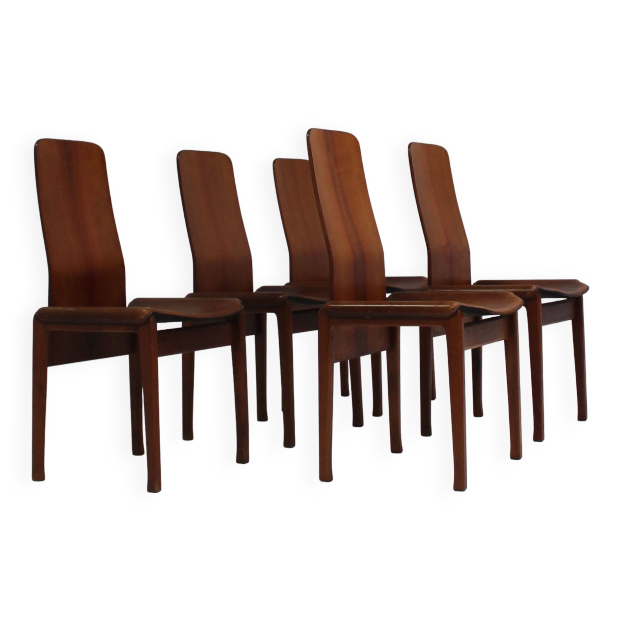 Fiorenza chairs by Tito Agnoli for Molteni, Set of 6