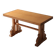 Art Deco Oak Coffee Table with Sculpted Details, Belgium 1940s