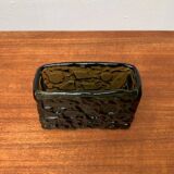 Swedish brutalist glass vase from the mid-century by Göte Augustsson for Ruda, 1960s.