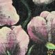 Set vintage original velvet flower oil painting, pair of flower still life art