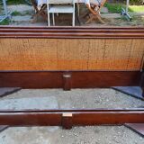 Rattan and bamboo bed and side tables