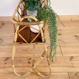 Rattan standing planter