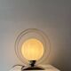 Lampe de table vintage, chrome et opaline, France 1970