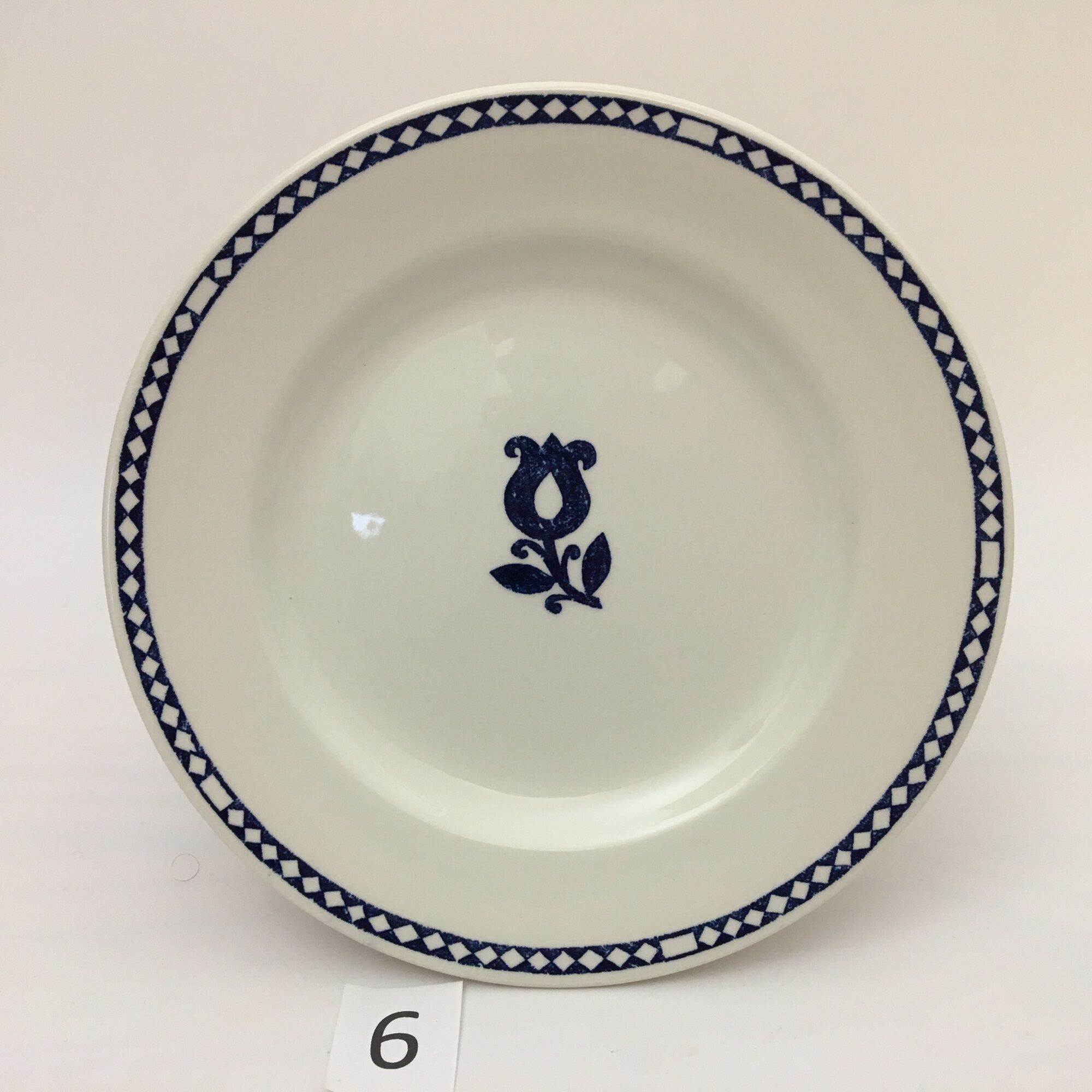 Set of 6 dessert plates stamped "Churchill-England"