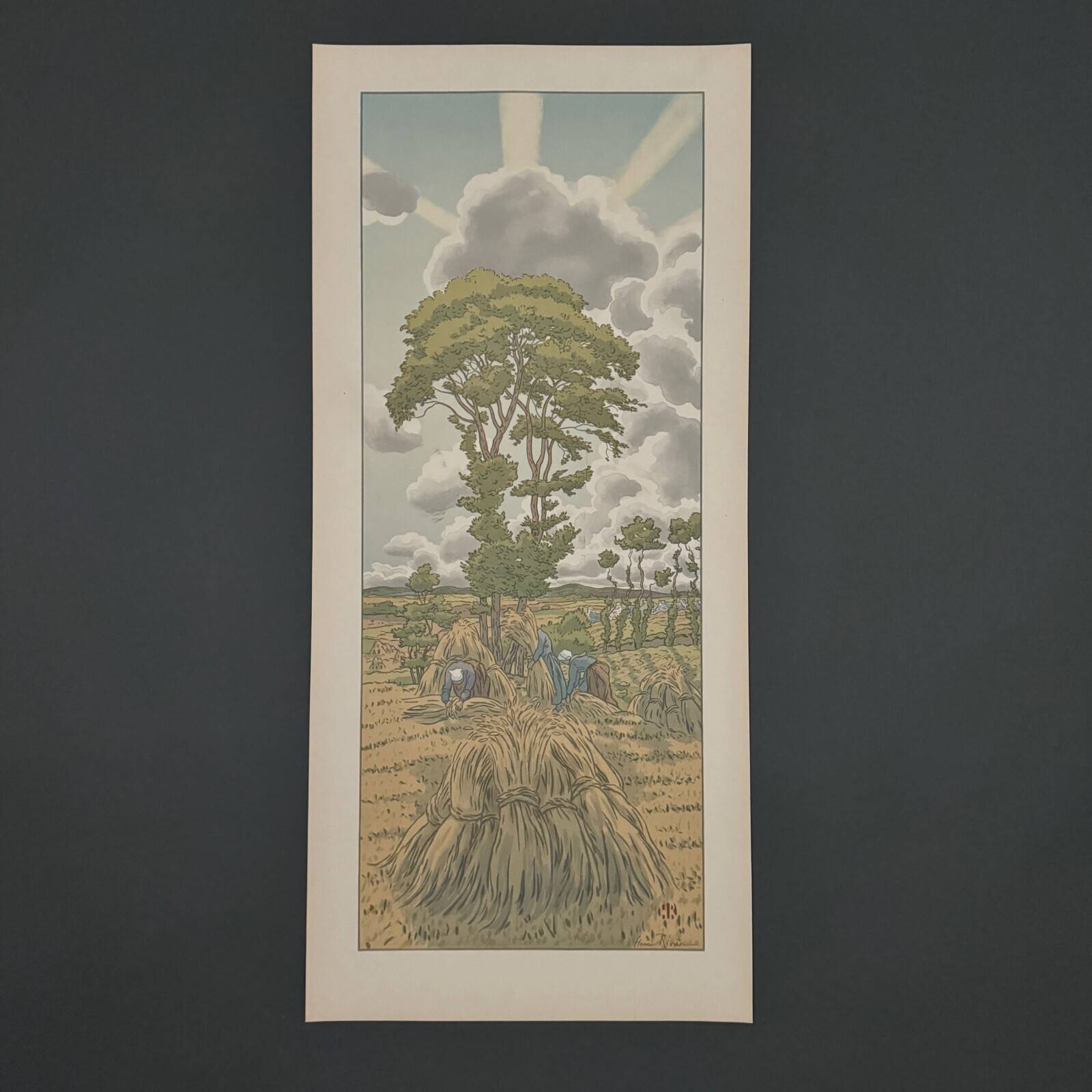 Lithographie par Henri Rivière La Féérie des Heures - L’Orage qui monte