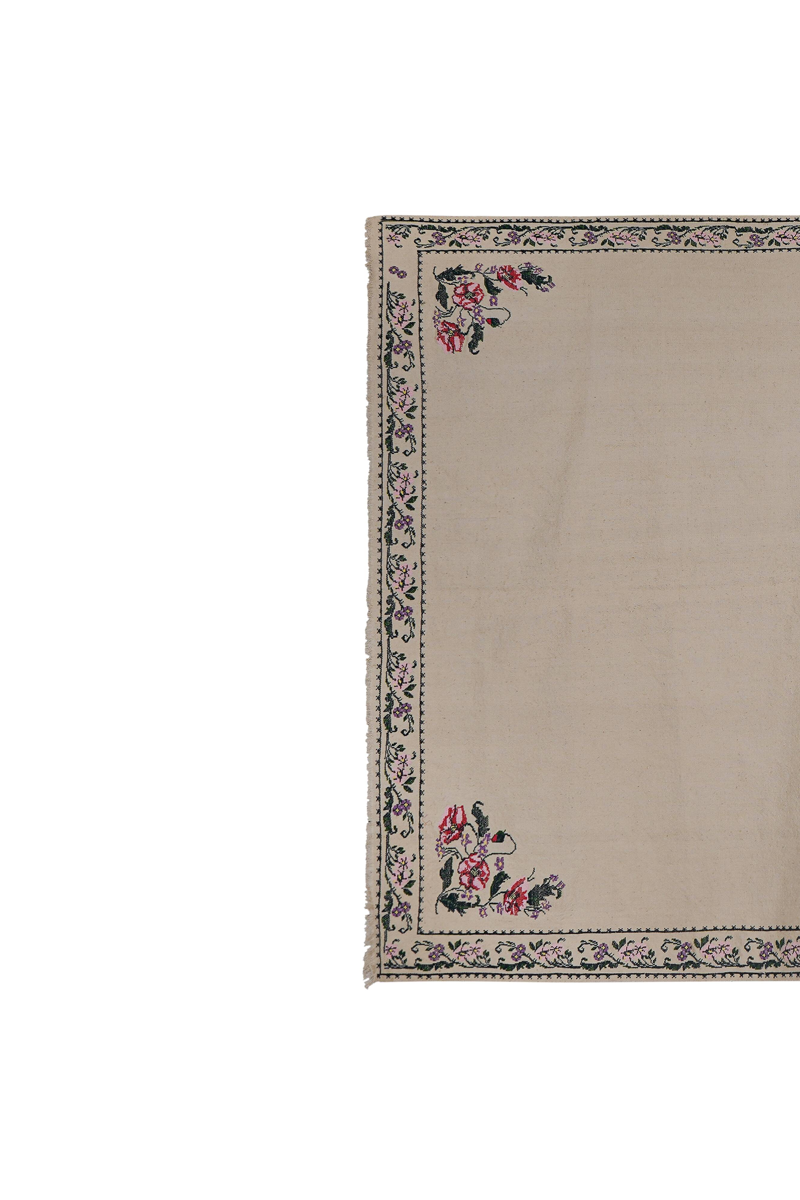 Vintage Turkish Oushak Rug Handwoven 160x250 cm