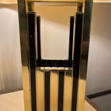 Lampe en laiton doré et noir années 70