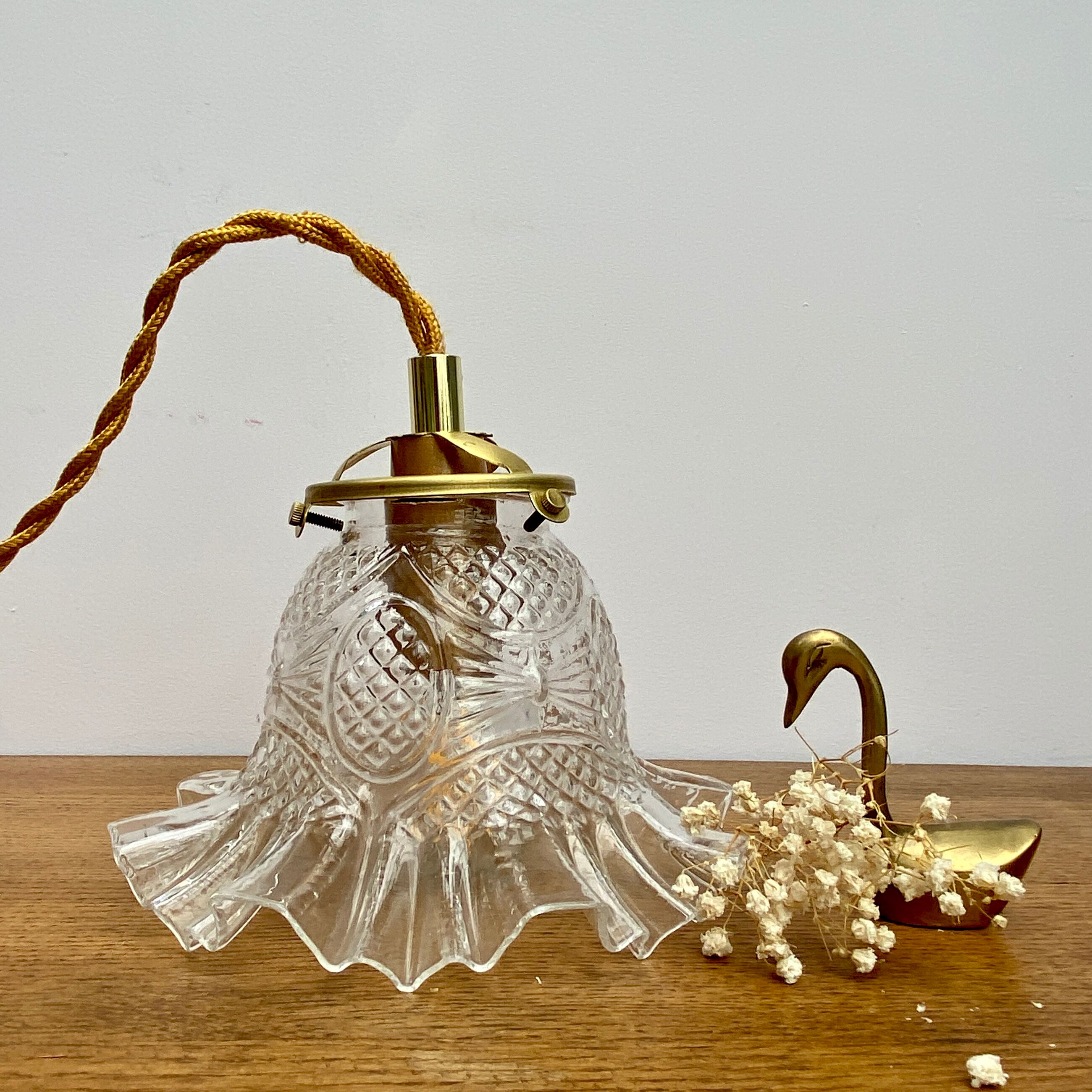 Vintage glass tulip walker