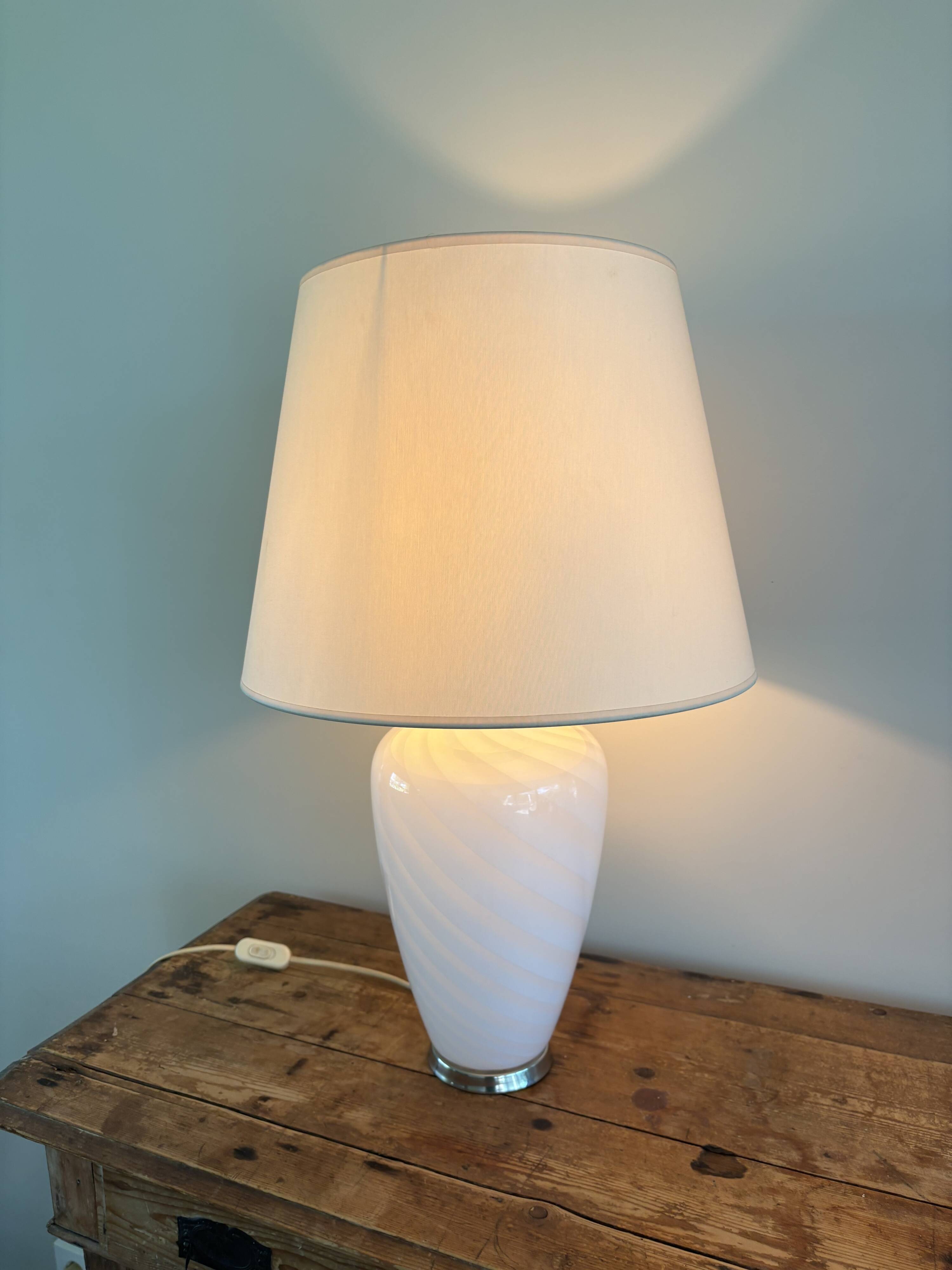 Vintage table lamp Murano glass design