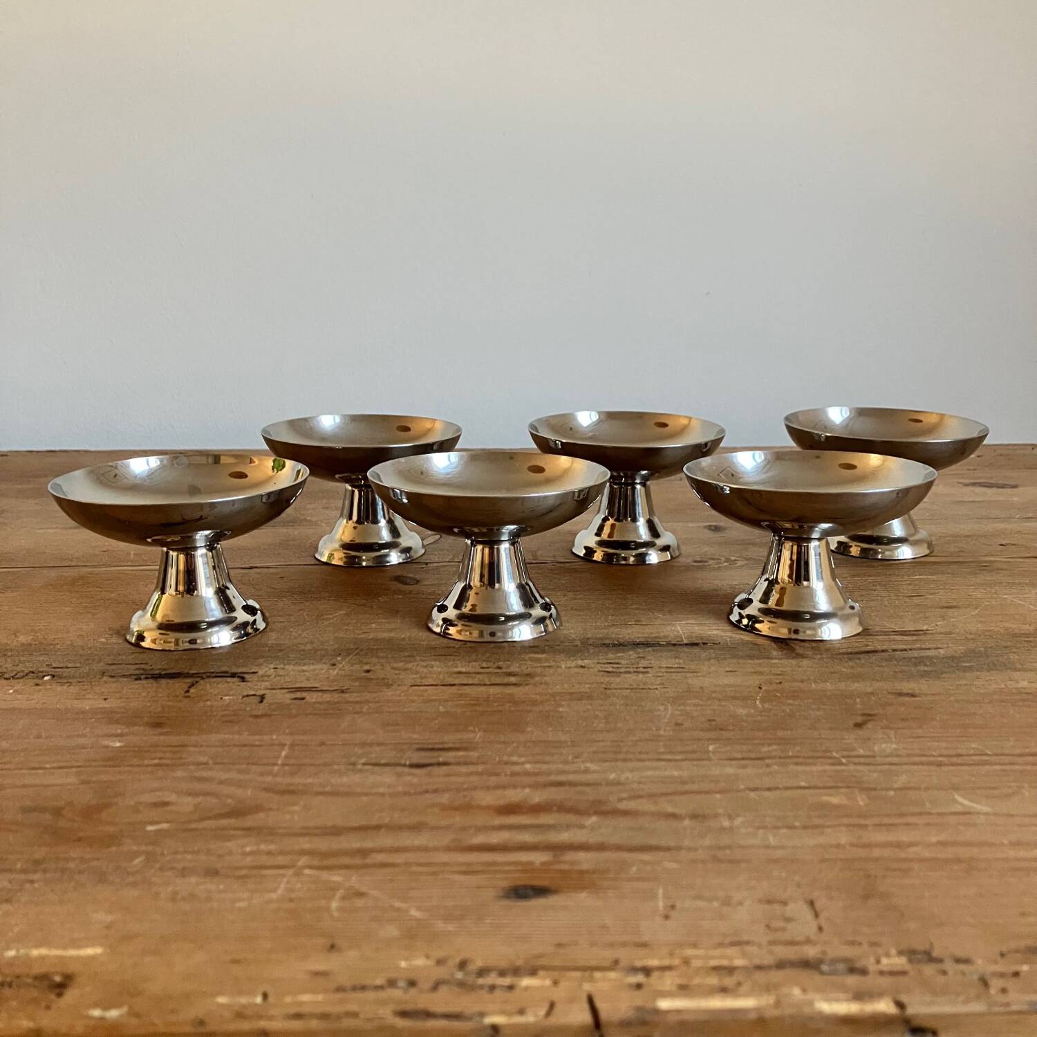 6 stainless steel ice cream cups