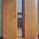 Wooden wardrobe, shelves, vintage, 60s