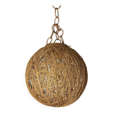 Suspension abat-jour XL rotin / ficelle durcit