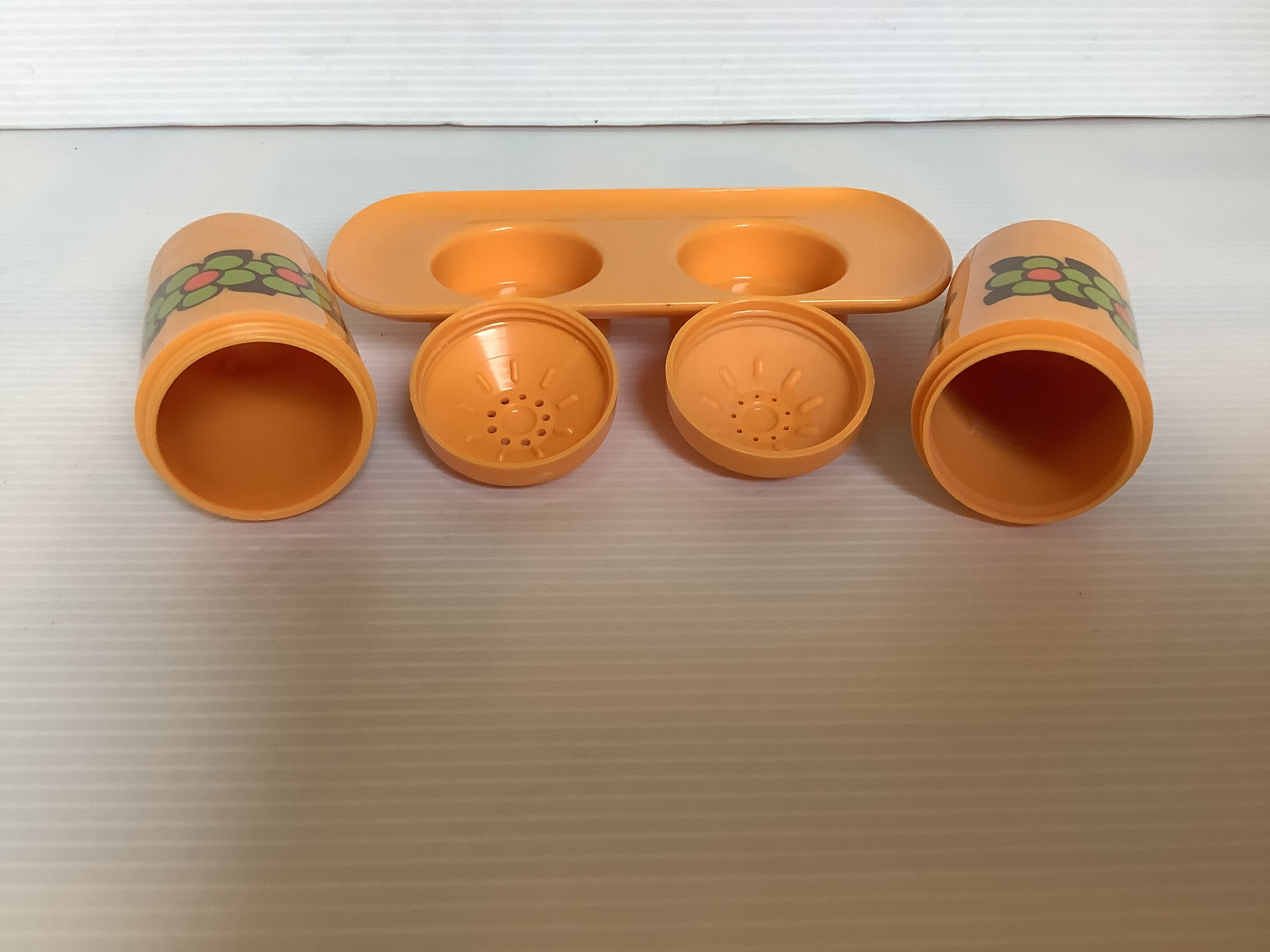 Emsa W Germany orange-yellow salt and pepper shaker