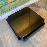 Smoked plexiglass coffee table Michel Dumas 70s