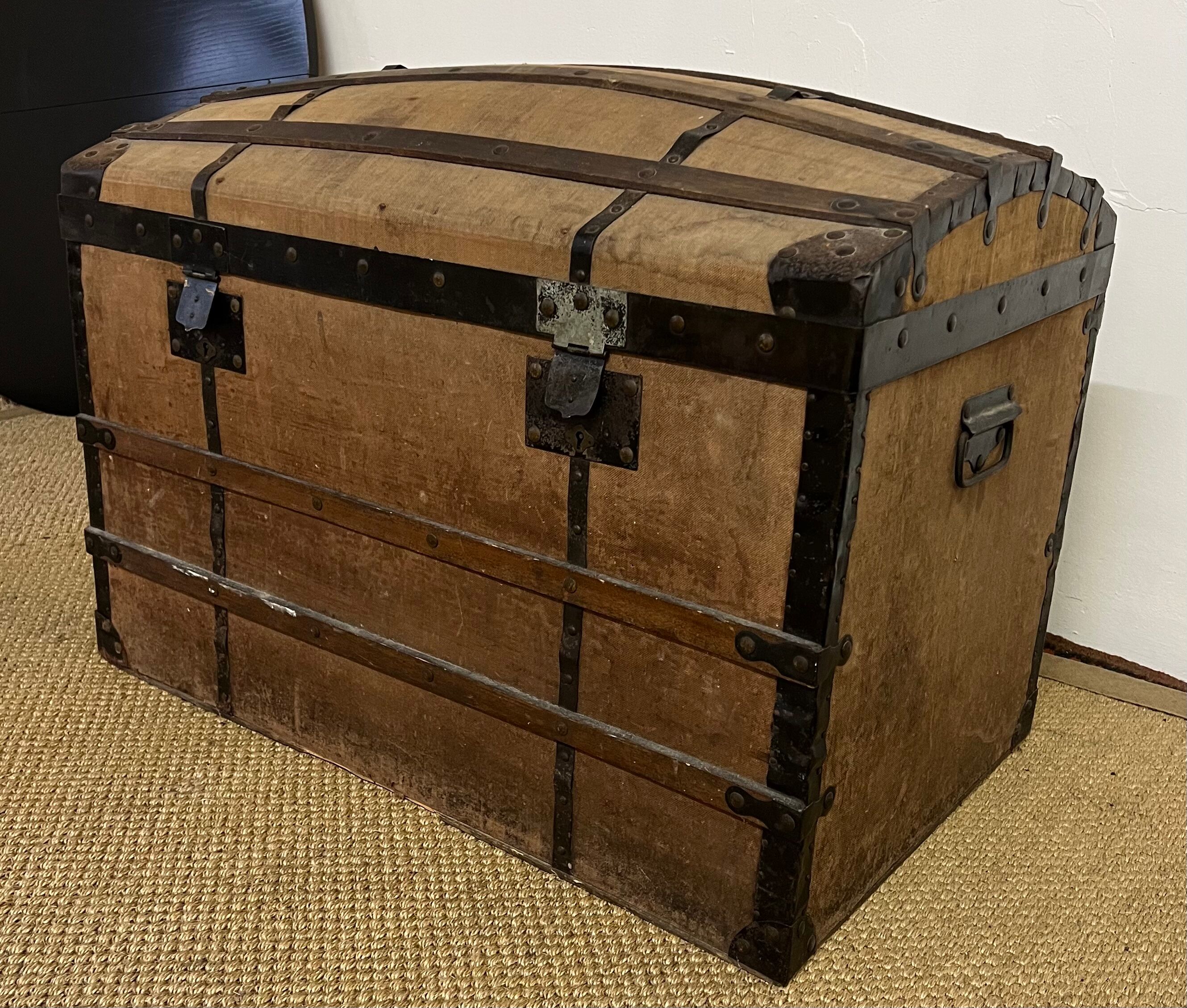 Antique wooden trunk
