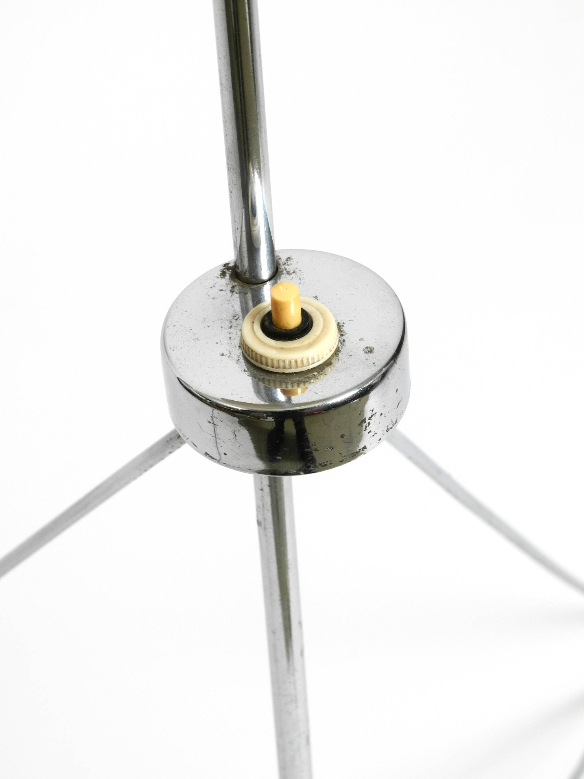 Original 1960s metal chrome floor lamp by Josef Hurka for Napako Czech