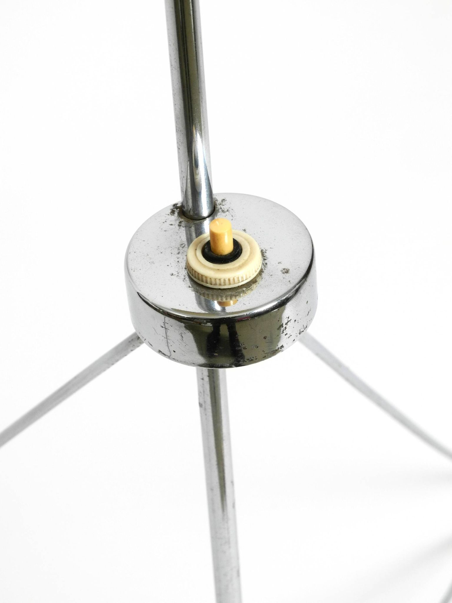 Original 1960s metal chrome floor lamp by Josef Hurka for Napako Czech