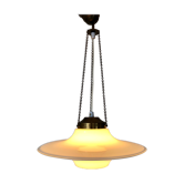 Danish opal glass pendant lamp Holmegarard / Space Age