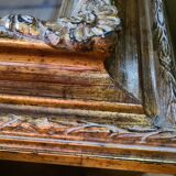 Mirror wood patina gold 58x70