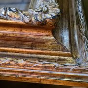 Mirror wood patina gold 58x70