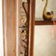 Curved display cabinet in solid walnut, mid-20th century.