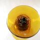 Biot engraved amber and bubbled water glasses, 70s