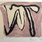 Bram van velde, untitled, 1972 (mp 83). lithograph signed in pencil