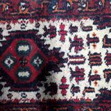 Handmade vintage Persian Hamadan rug 61cm x 123cm 1970s