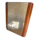 Modernist art deco mahogany mirror