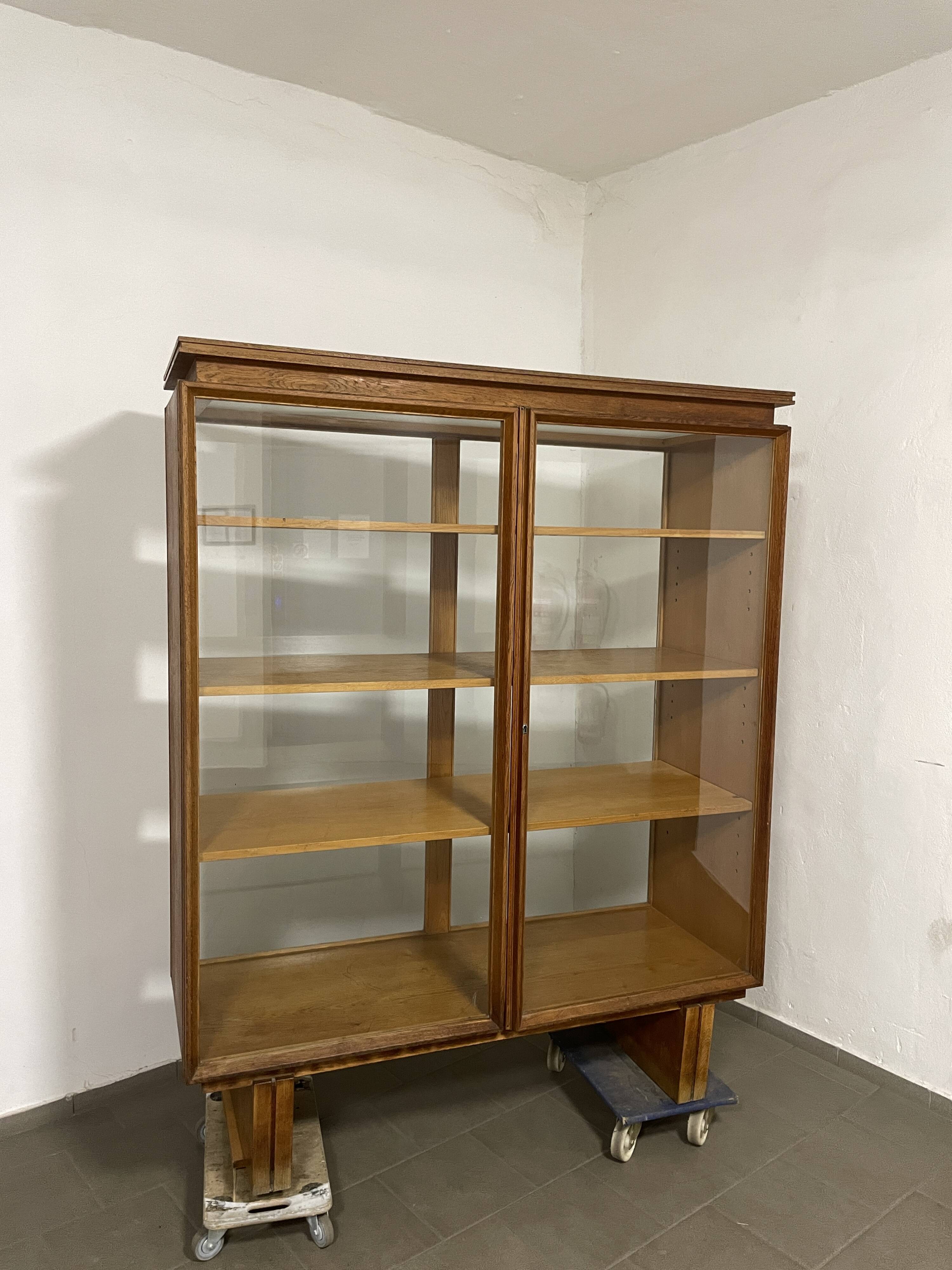 Vintage wardrobe with glass doors