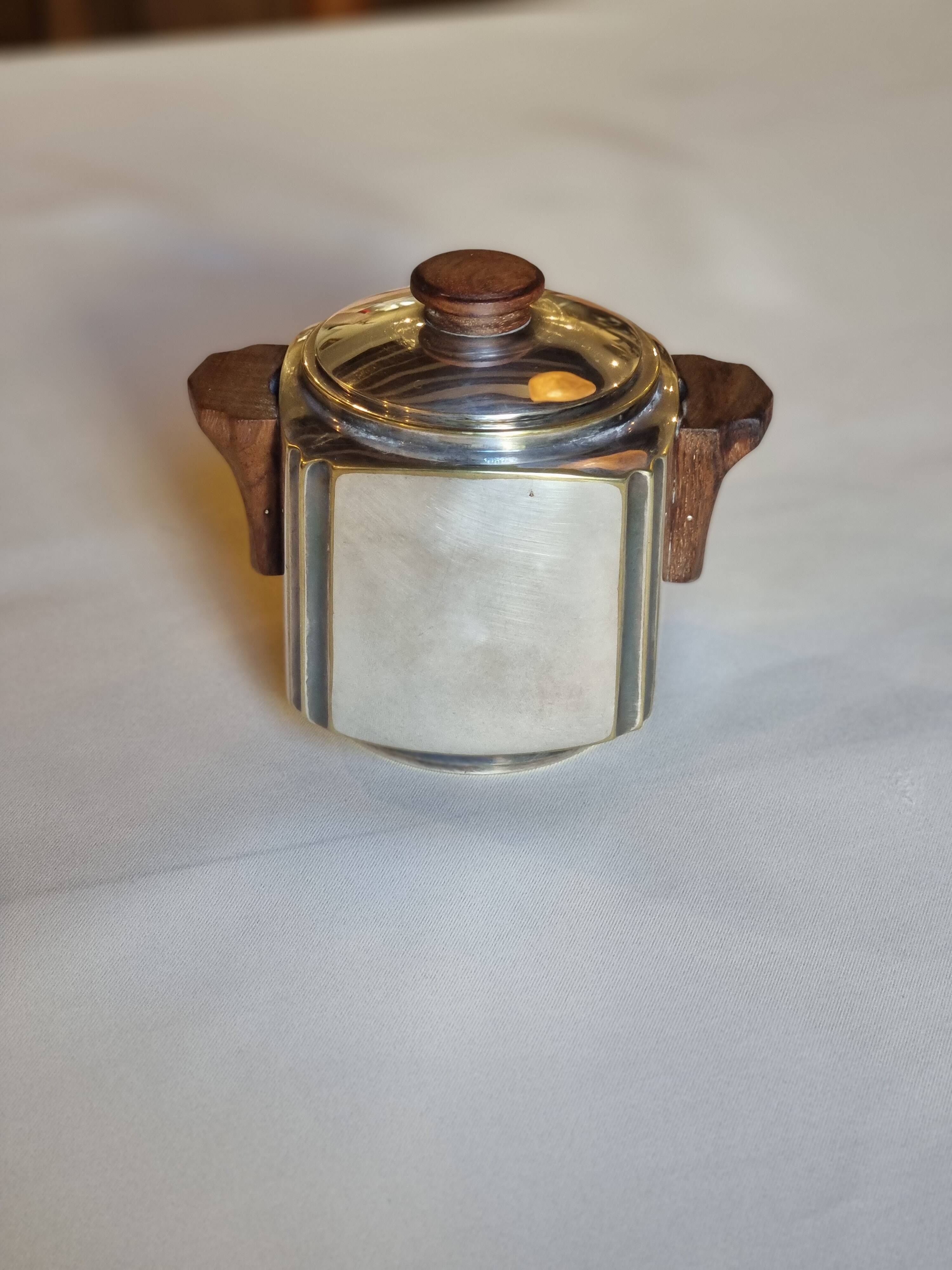 Tea set in silver metal 30s