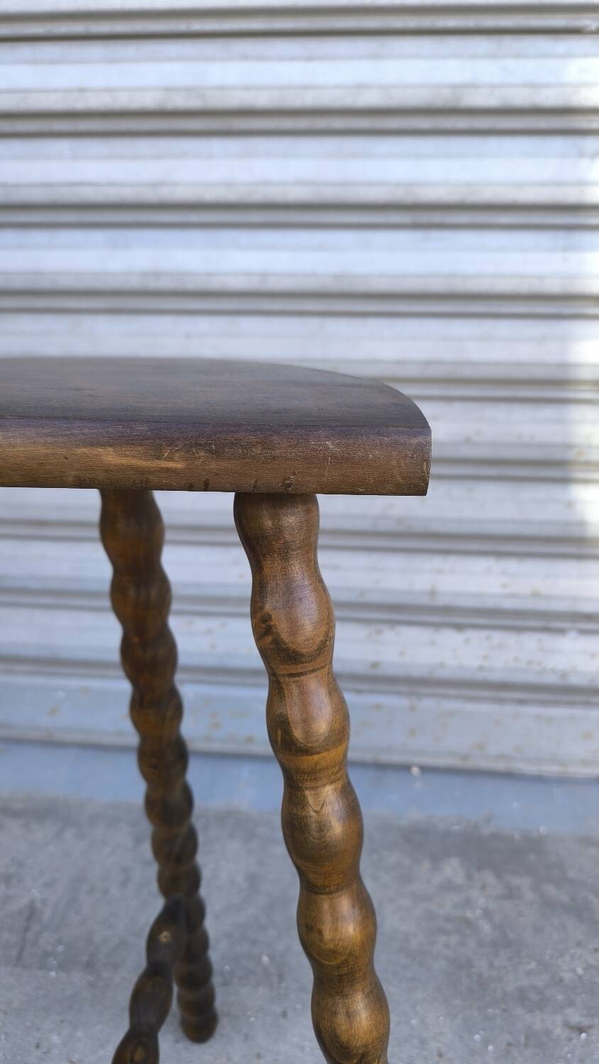 Turned wooden tripod stool 1950