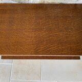 60s bedside table varnished wood compass feet