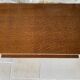 60s bedside table varnished wood compass feet