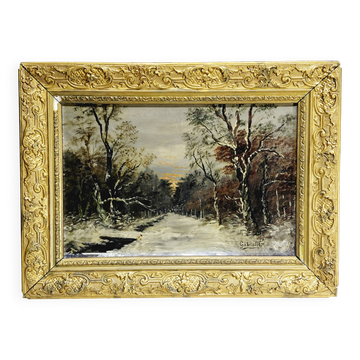 Gabrielle - Oil on Canvas "Snowy Forest"