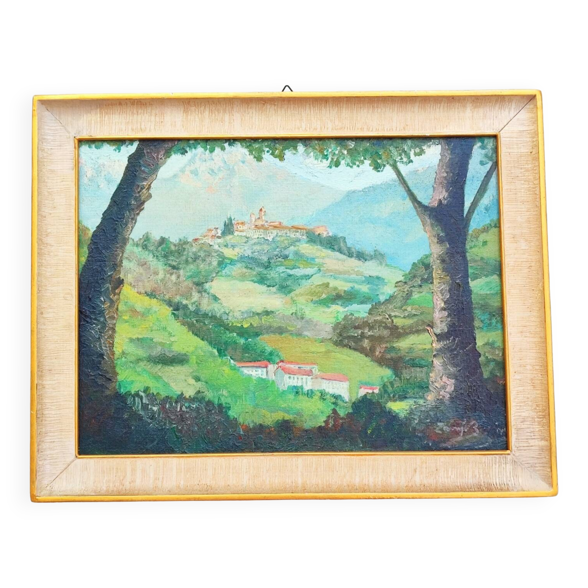 Painting - Italian village landscape