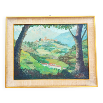 Tableau - Paysage de village italien