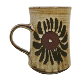 Terracotta chop decorated with vintage floral decoration