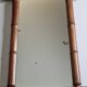 Antique bamboo-style mirror in turned wood – late 19th century, 62 x 42 cm
