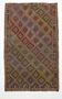 5x8 Kilim Multicolor Geometric Style Handmade Wool Kilim Rug, 150x247 Cm