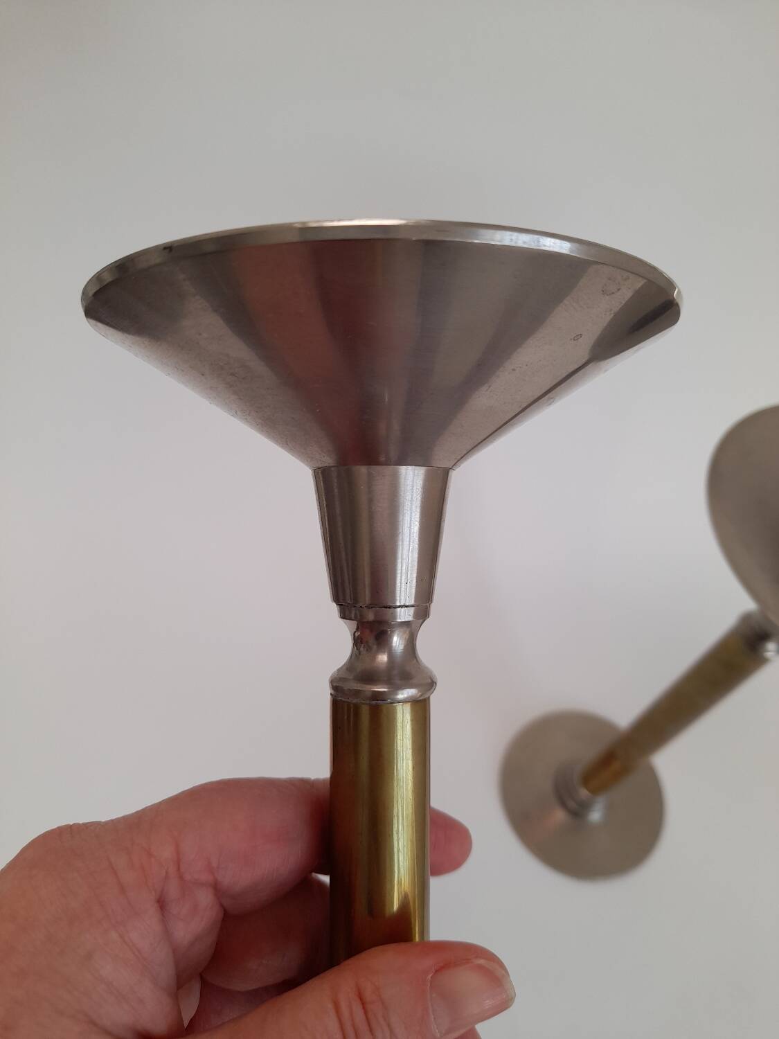 Pair of large Art Deco candlesticks