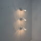 Set of three white adjustable design wall lamp, 1980's.