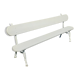 Old bench wood and cast iron XIXth white.