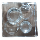 Daum sculpted glass ashtray with ball