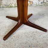 Extendable Scandinavian style dining table with double elongations by Maison Ducau, Circa 1970