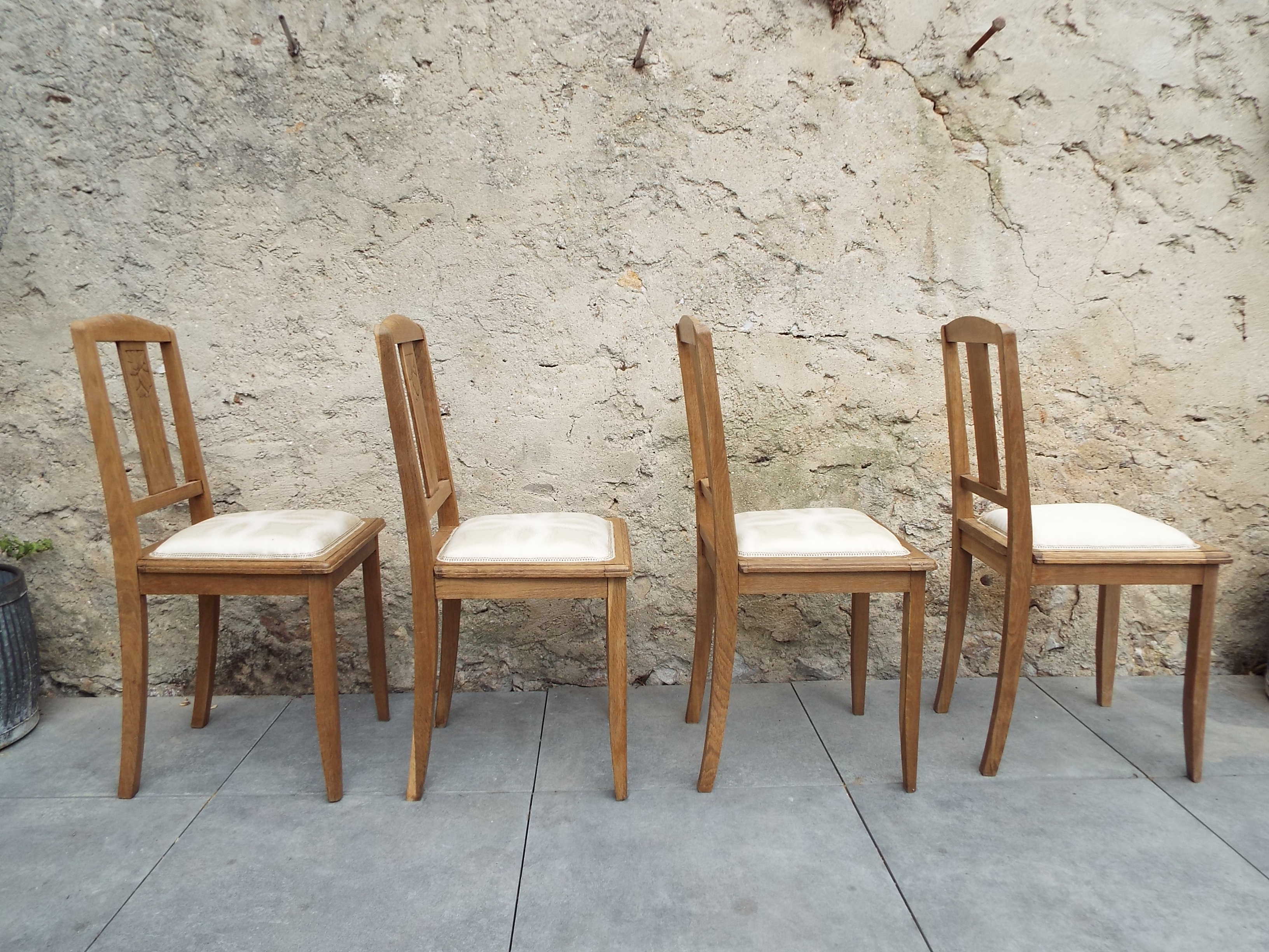 4 art deco style chairs