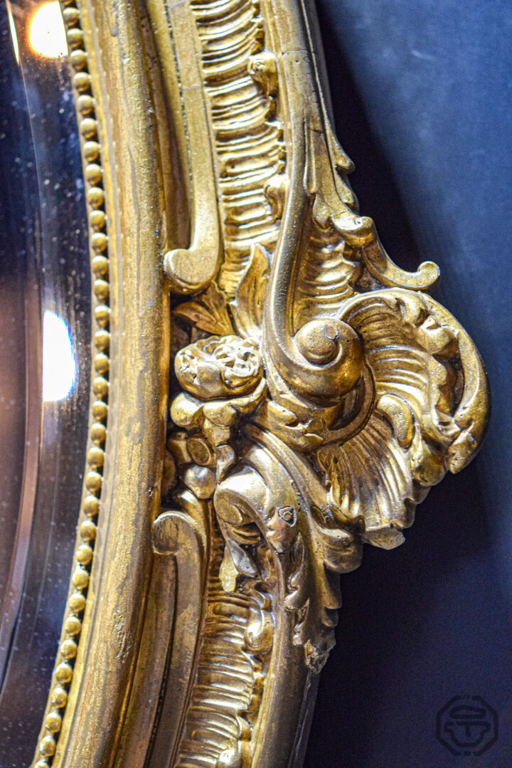 19th-century golden mirror